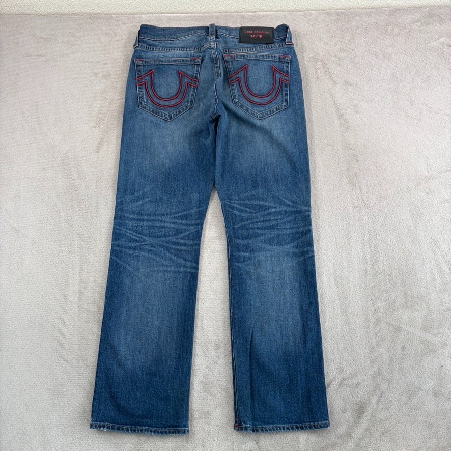 True Religion Manchester United Jeans In Blue Red Trim Men 32x32 Limited Ed